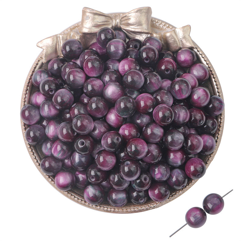 100 pcs/bag 10mm Starry Sky Gradient Resin Beads DIY Accessories