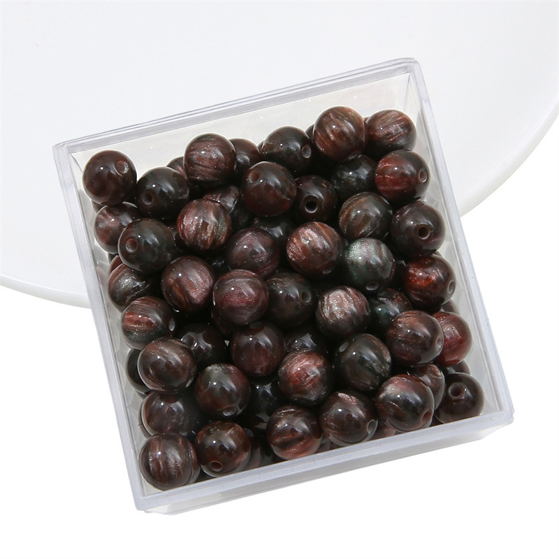 100 pcs/bag 10mm Starry Sky Gradient Resin Beads DIY Accessories