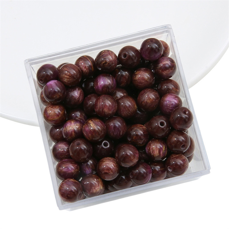 100 pcs/bag 10mm Starry Sky Gradient Resin Beads DIY Accessories