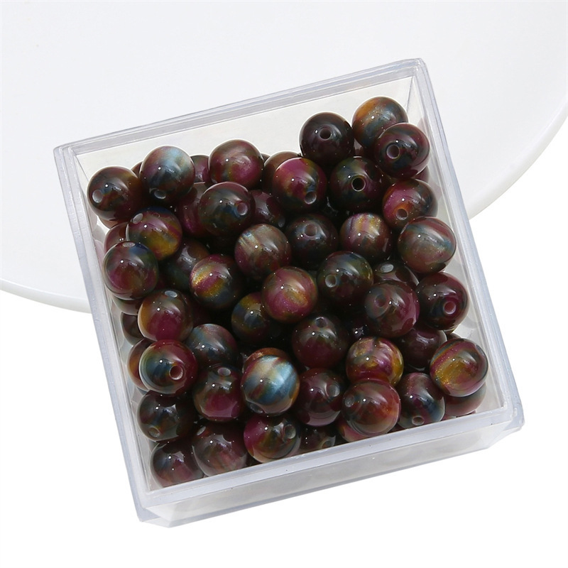 100 pcs/bag 10mm Starry Sky Gradient Resin Beads DIY Accessories