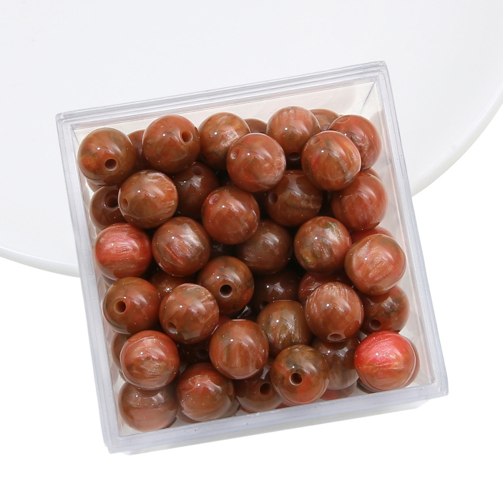 100 pcs/bag 10mm Starry Sky Gradient Resin Beads DIY Accessories