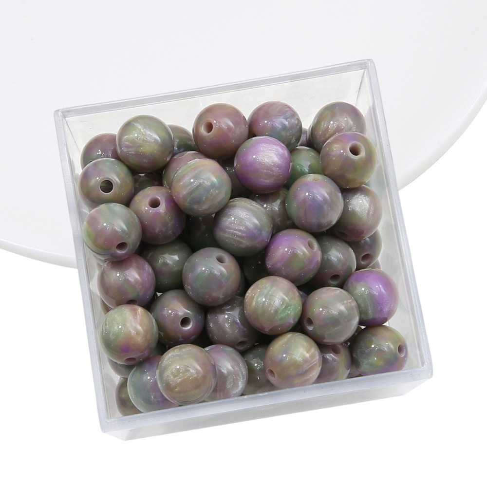 100 pcs/bag 10mm Starry Sky Gradient Resin Beads DIY Accessories