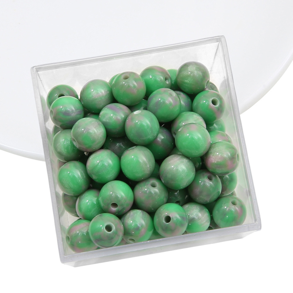 100 pcs/bag 10mm Starry Sky Gradient Resin Beads DIY Accessories
