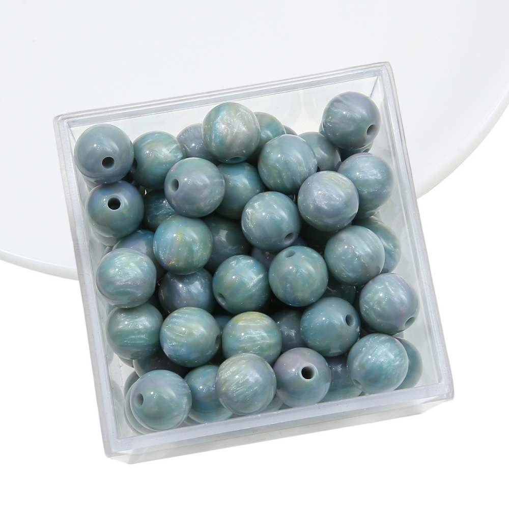 100 pcs/bag 10mm Starry Sky Gradient Resin Beads DIY Accessories