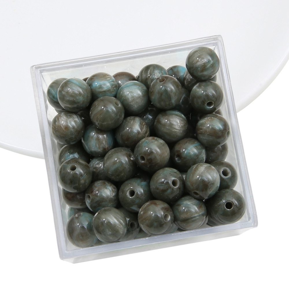 100 pcs/bag 10mm Starry Sky Gradient Resin Beads DIY Accessories