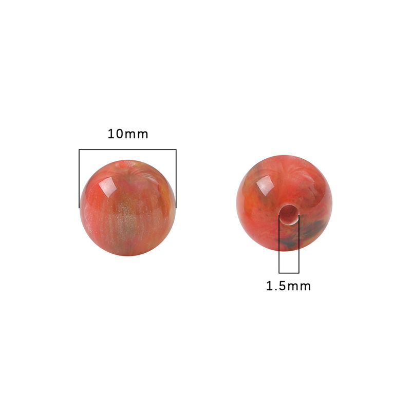 100 pcs/bag 10mm Starry Sky Gradient Resin Beads DIY Accessories