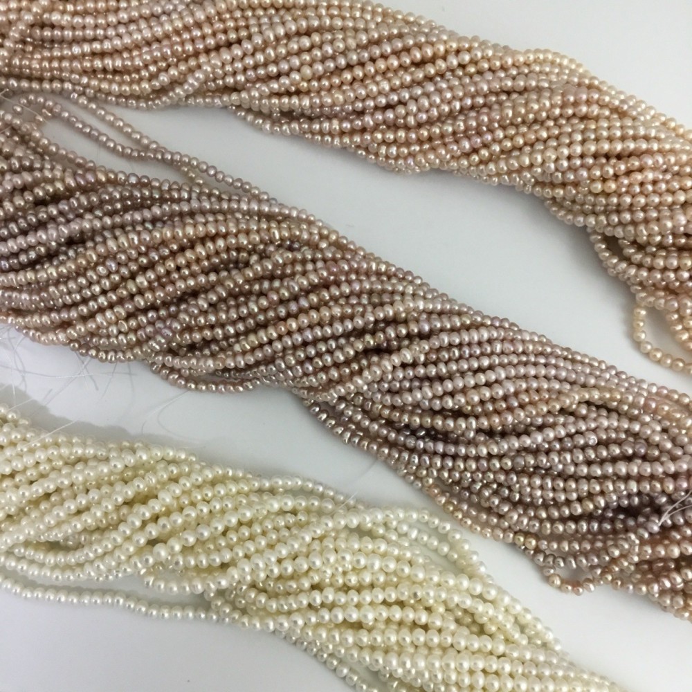3-4mm Baroque Lustrous Minor Flawed Natural Freshwater Pearl DIY Accessories