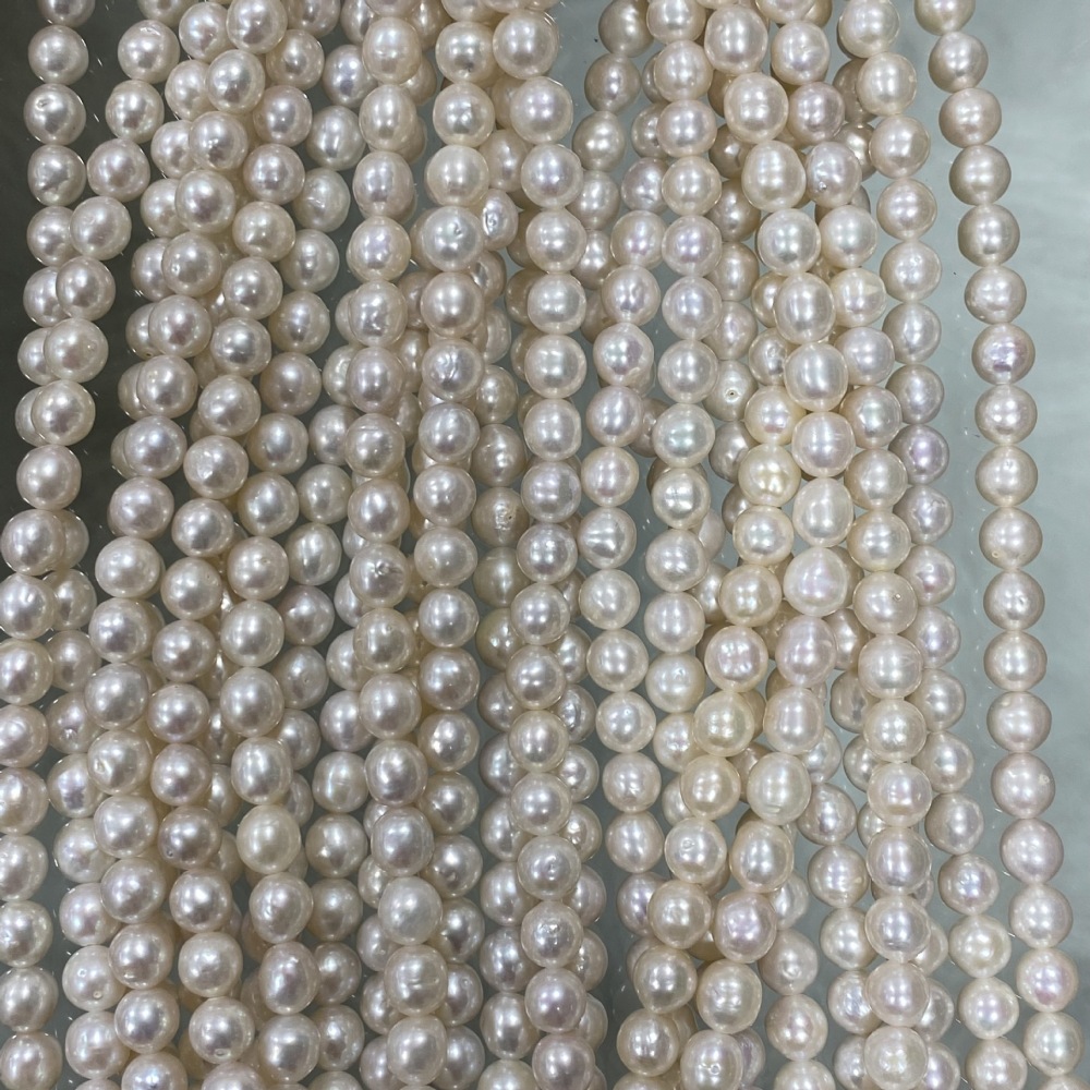 6-7mm Cool Luminous Natural Baroque Freshwater Pearl DIY Accessories