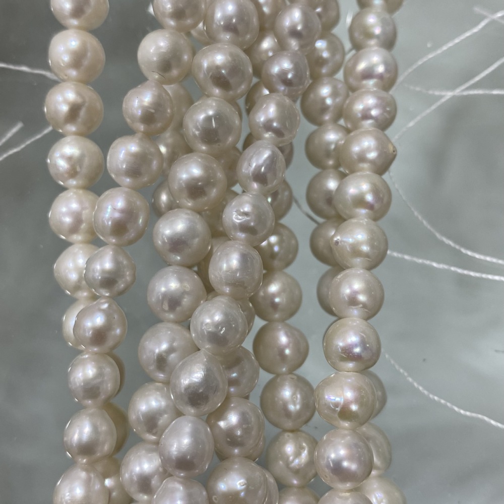 6-7mm Cool Luminous Natural Baroque Freshwater Pearl DIY Accessories