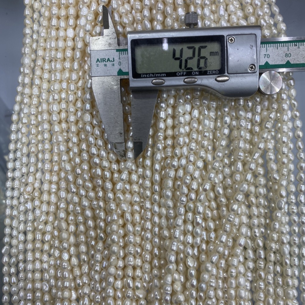 4-5mm seed pearls with texture, iridescent natural pearls, DIY accessories