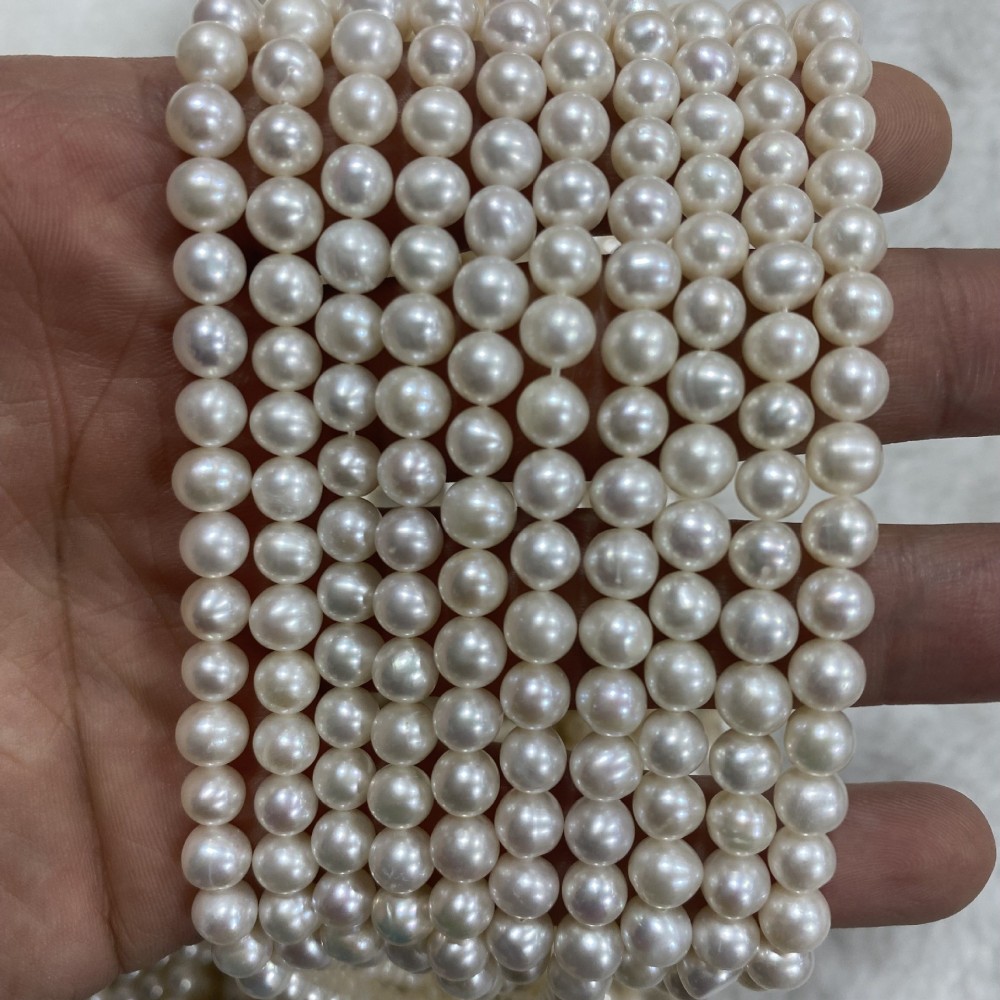 5.5~6mm Natural Freshwater Pearl, Flawless with Very Flaws, DIY Accessories