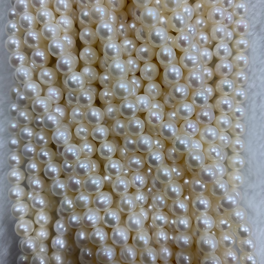 5.5~6mm Natural Freshwater Pearl, Flawless with Very Flaws, DIY Accessories