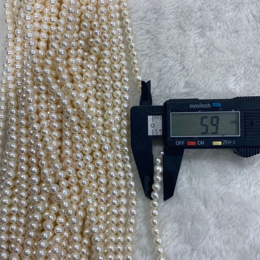 5.5~6mm Natural Freshwater Pearl, Flawless with Very Flaws, DIY Accessories