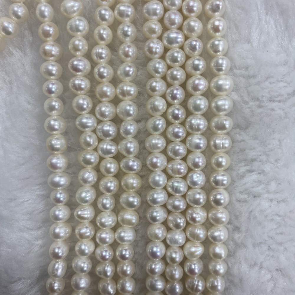 4.5-5mm Natural Freshwater Pearls with Textured Iridescence - DIY Accessories