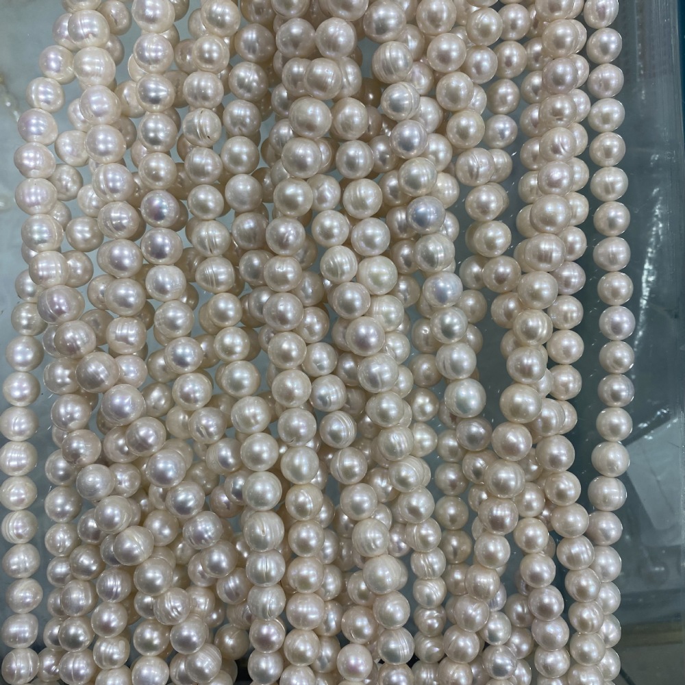 9-10mm Natural Freshwater Oval Pearl DIY Accessories
