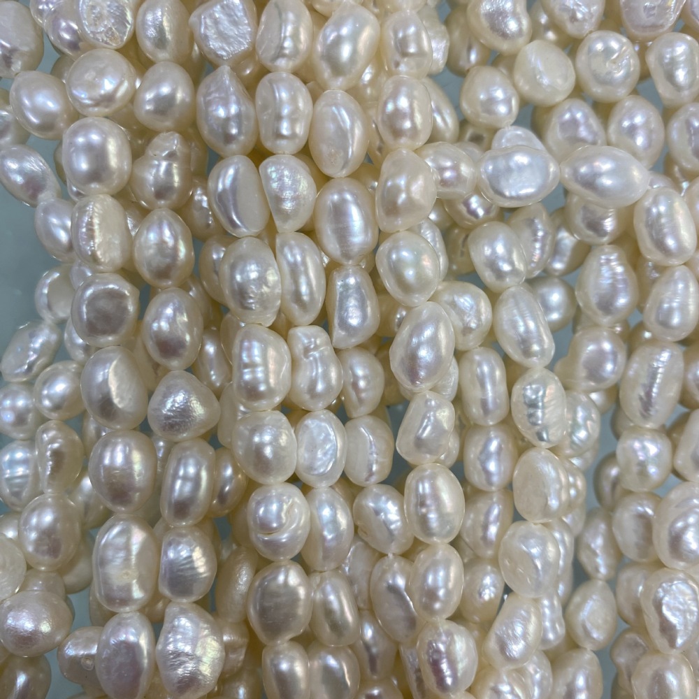 7-8mm Natural Baroque Freshwater Pearl with High Luster - DIY Accessories