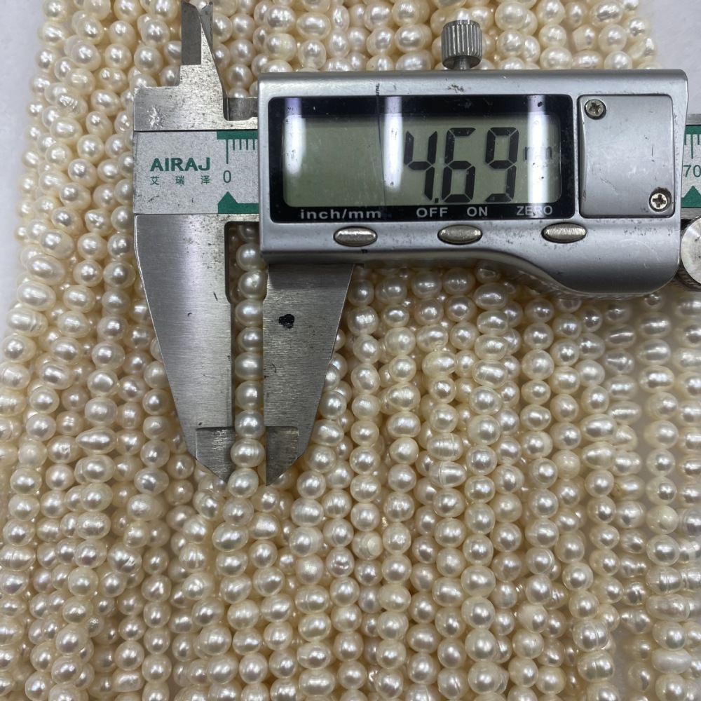 4-5mm Natural Freshwater Pearl Spiral Ribbon, High Gloss, DIY Accessory