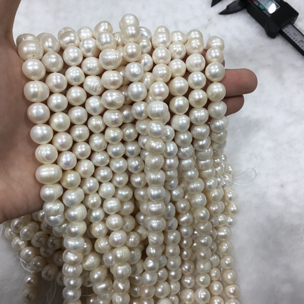 10-11mm Natural Freshwater Pearl Spiral Potato-Shaped DIY Accessories