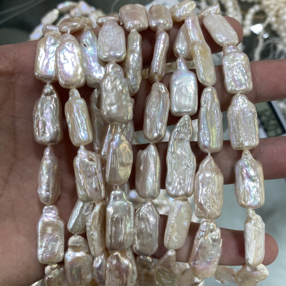 10x25mm Natural Rectangular Baroque Freshwater Pearl DIY Accessories