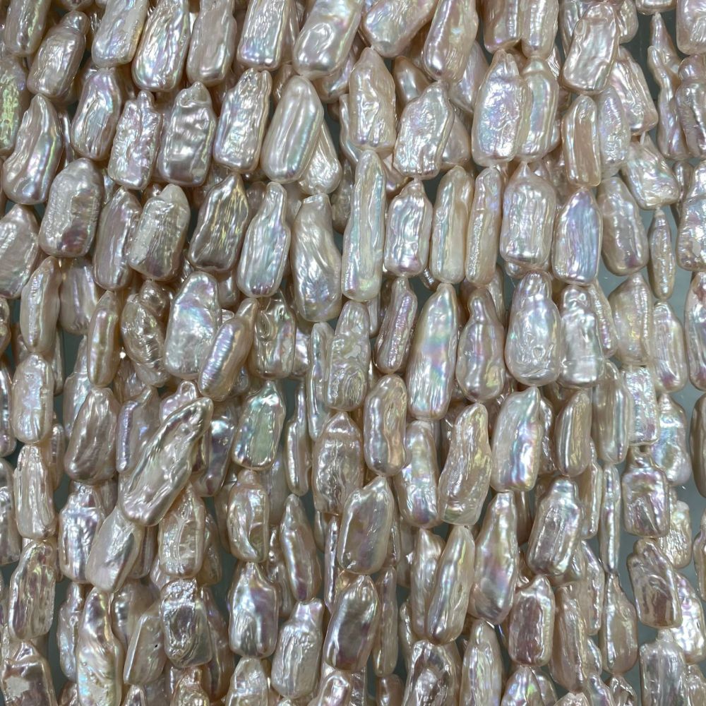 10x25mm Natural Rectangular Baroque Freshwater Pearl DIY Accessories