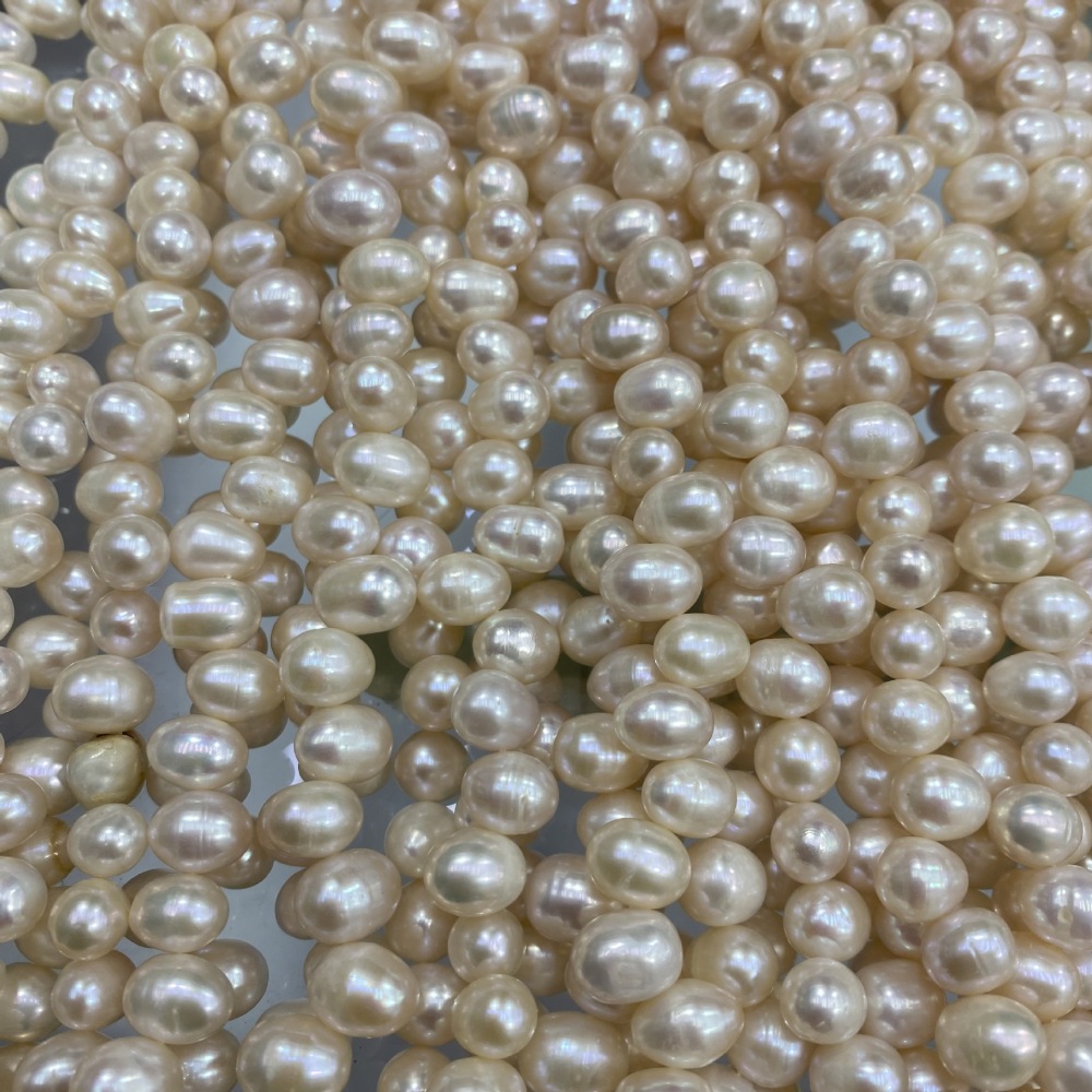 8-8.5mm Natural 3/7 Hole Freshwater Pearl DIY Accessories