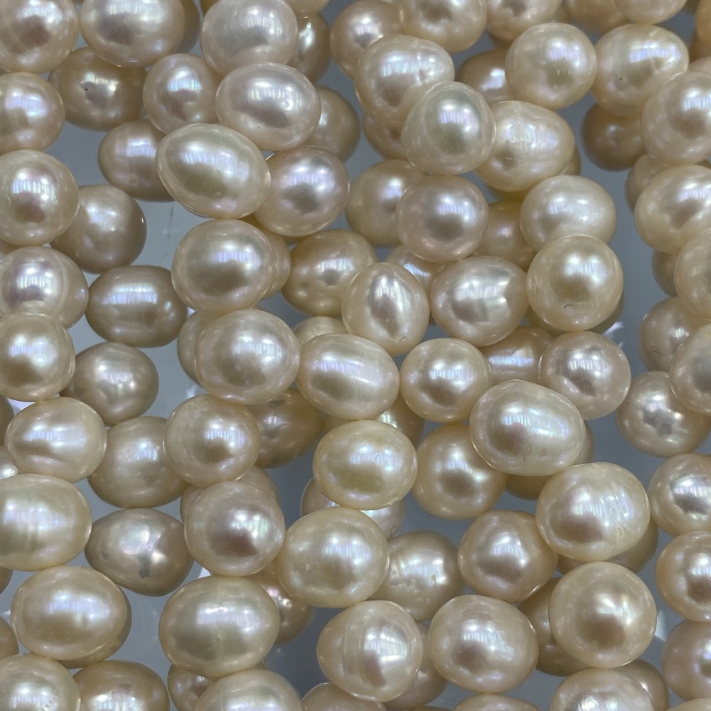8-8.5mm Natural 3/7 Hole Freshwater Pearl DIY Accessories