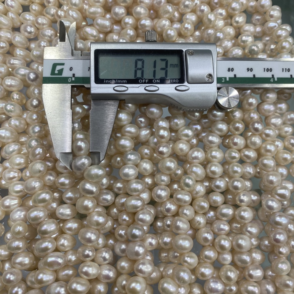 8-8.5mm Natural 3/7 Hole Freshwater Pearl DIY Accessories