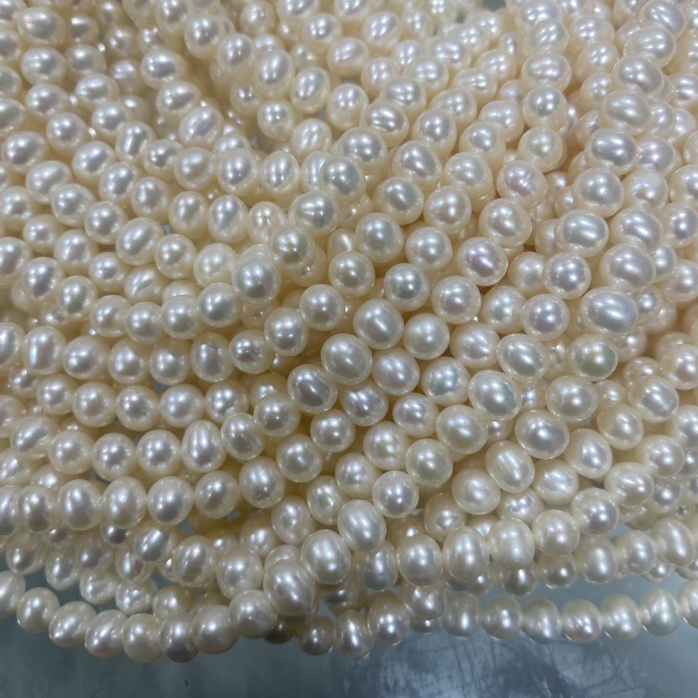 5-7mm Natural Freshwater Pearl Punch Head (Near Round) DIY Accessory