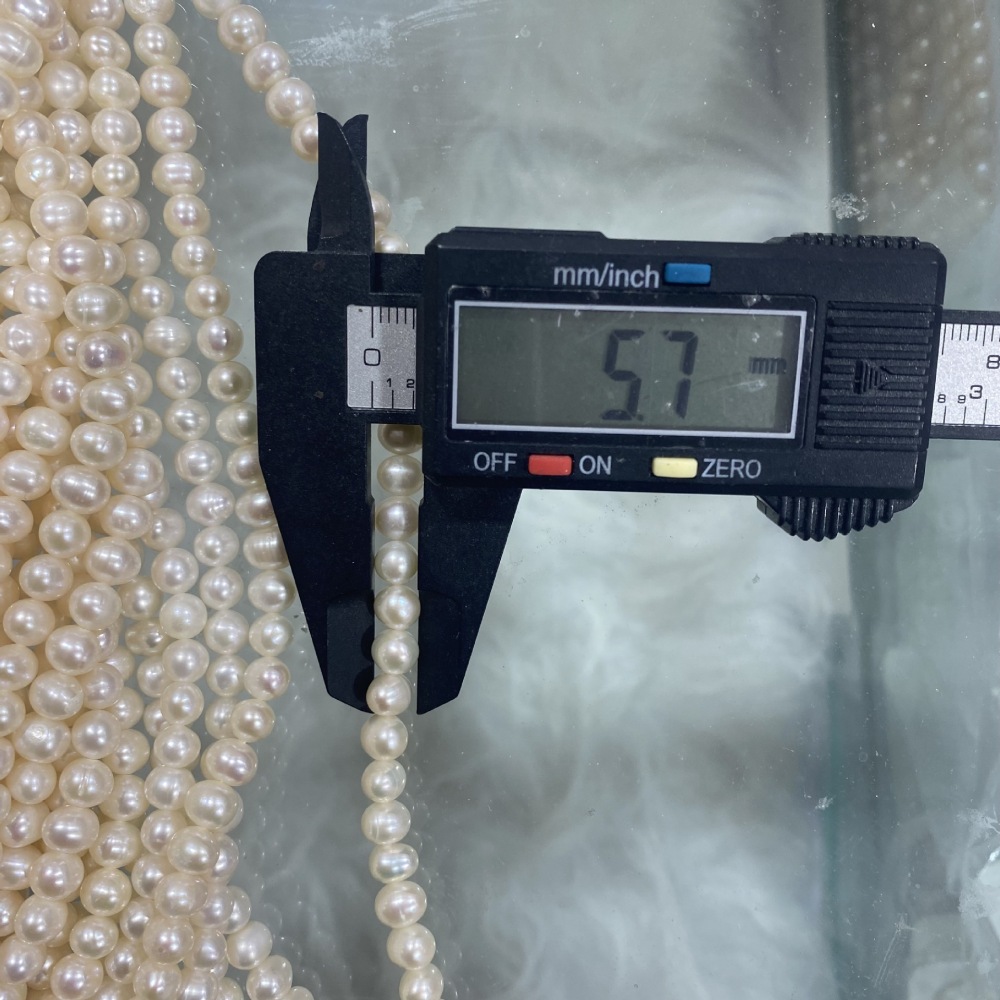 5-6mm Natural Freshwater Pearl Spiral Oval DIY Accessory