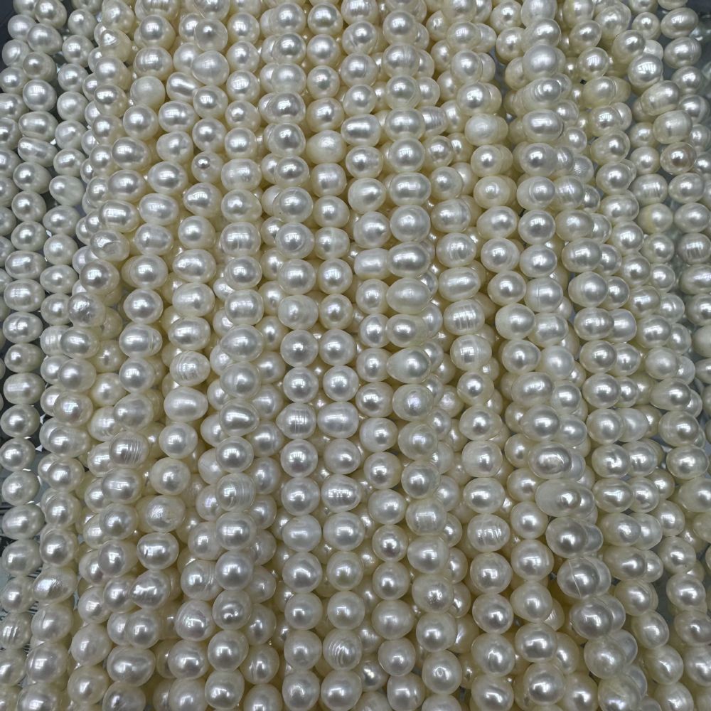 5-7mm Natural Freshwater Pearl Punch Head (Near Round) DIY Accessory