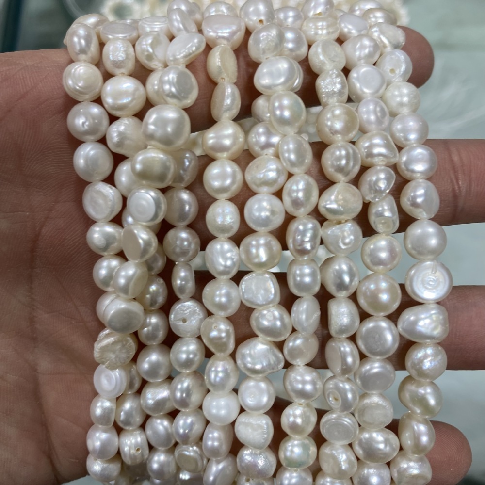 7-8mm Natural Baroque Freshwater Pearl DIY Accessories