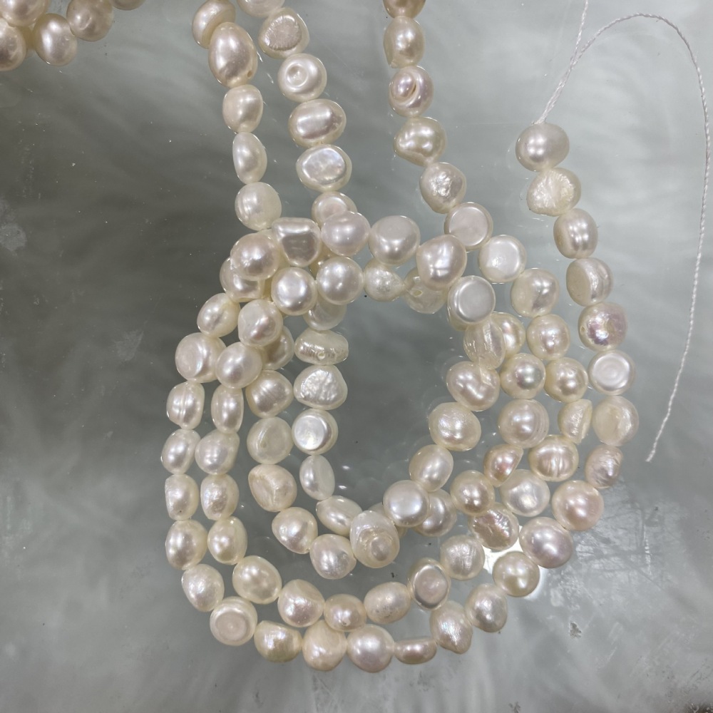 7-8mm Natural Baroque Freshwater Pearl DIY Accessories