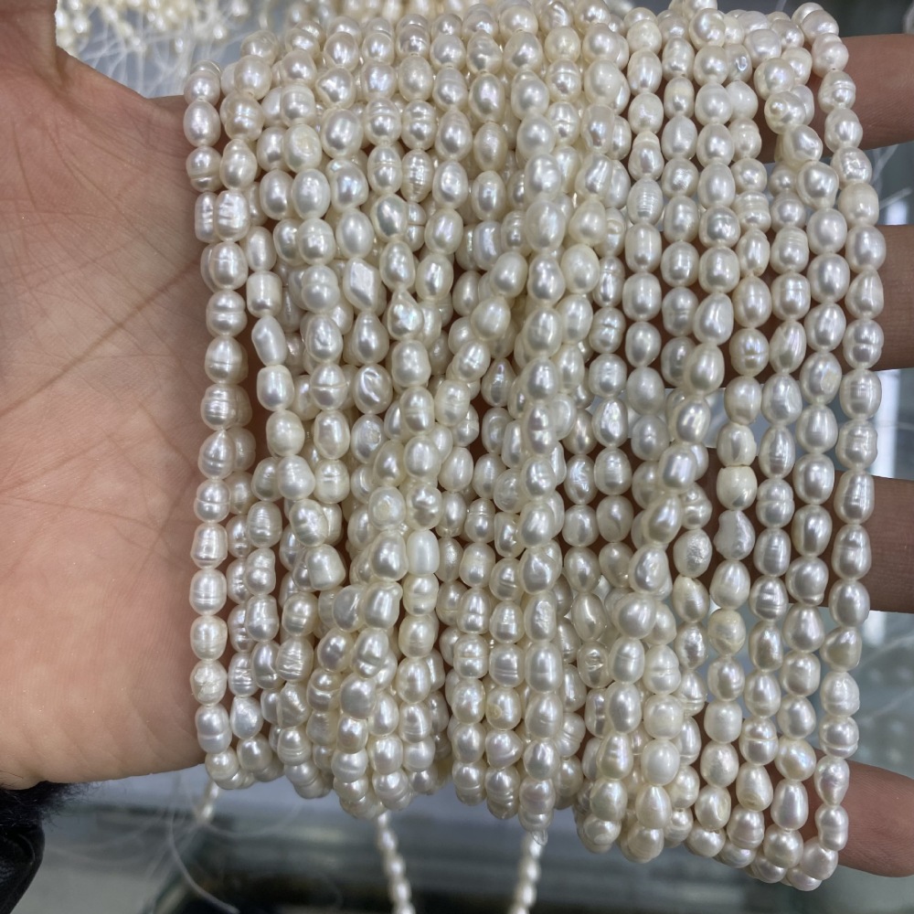 4-4.5mm Natural Freshwater Pearls with Texture - DIY Accessories