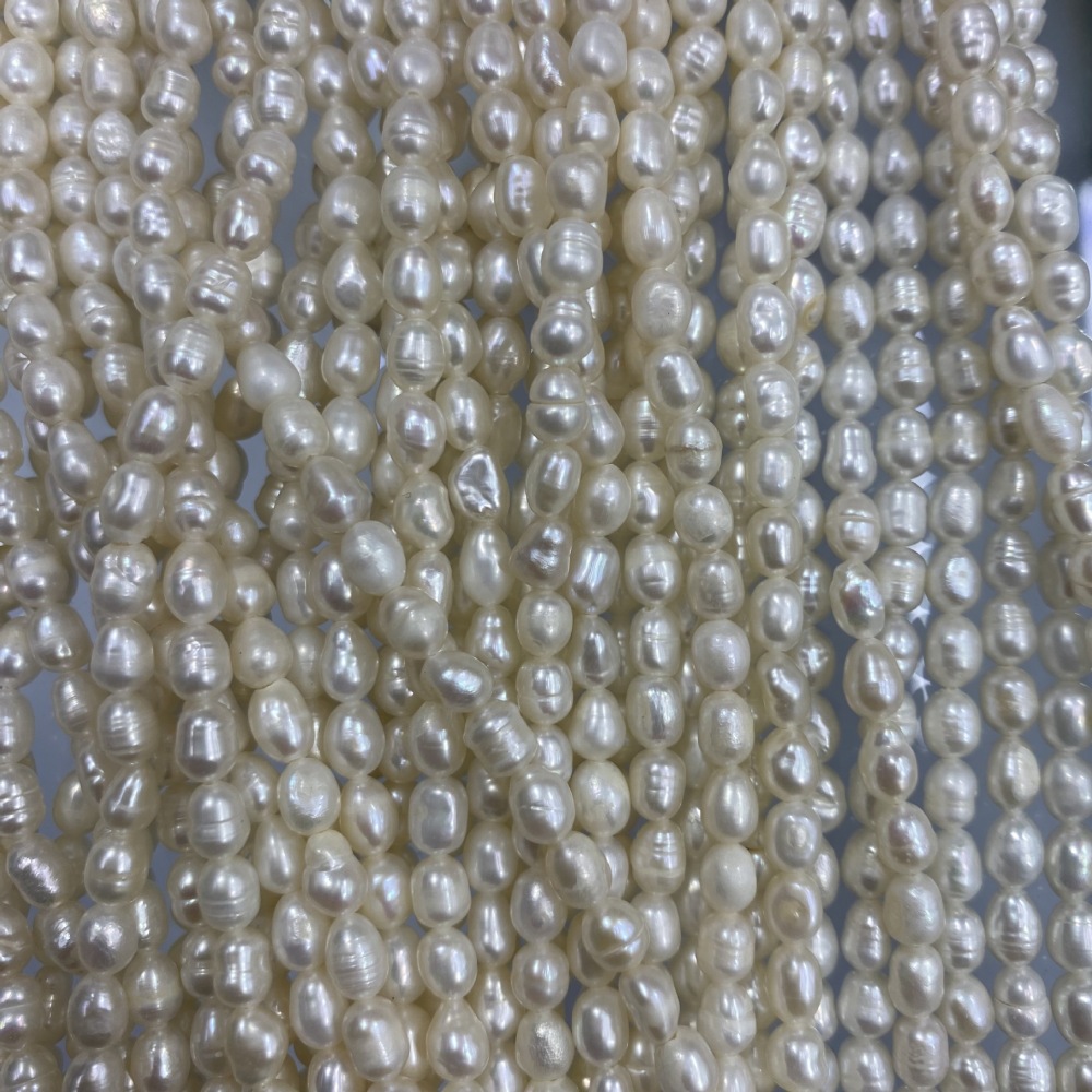 4-4.5mm Natural Freshwater Pearls with Texture - DIY Accessories