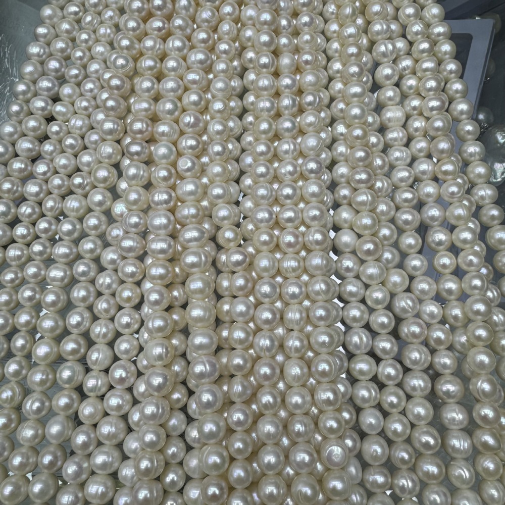 9-10mm Natural Freshwater Pearls, High Luster and Clean, DIY Accessories