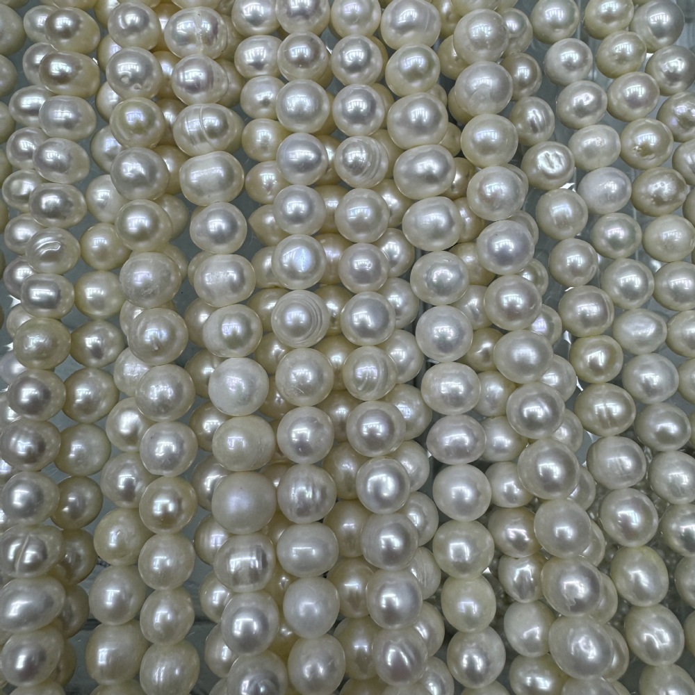 9-10mm Natural Freshwater Pearls, High Luster and Clean, DIY Accessories