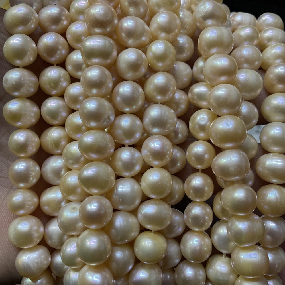 9-10mm Natural Freshwater Pearls, High Luster and Clean, DIY Accessories