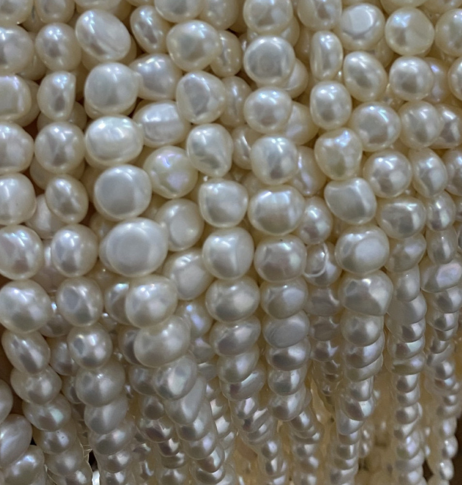 8-9mm natural freshwater pearls, double-sided glossy with very few flaws, DIY accessories.