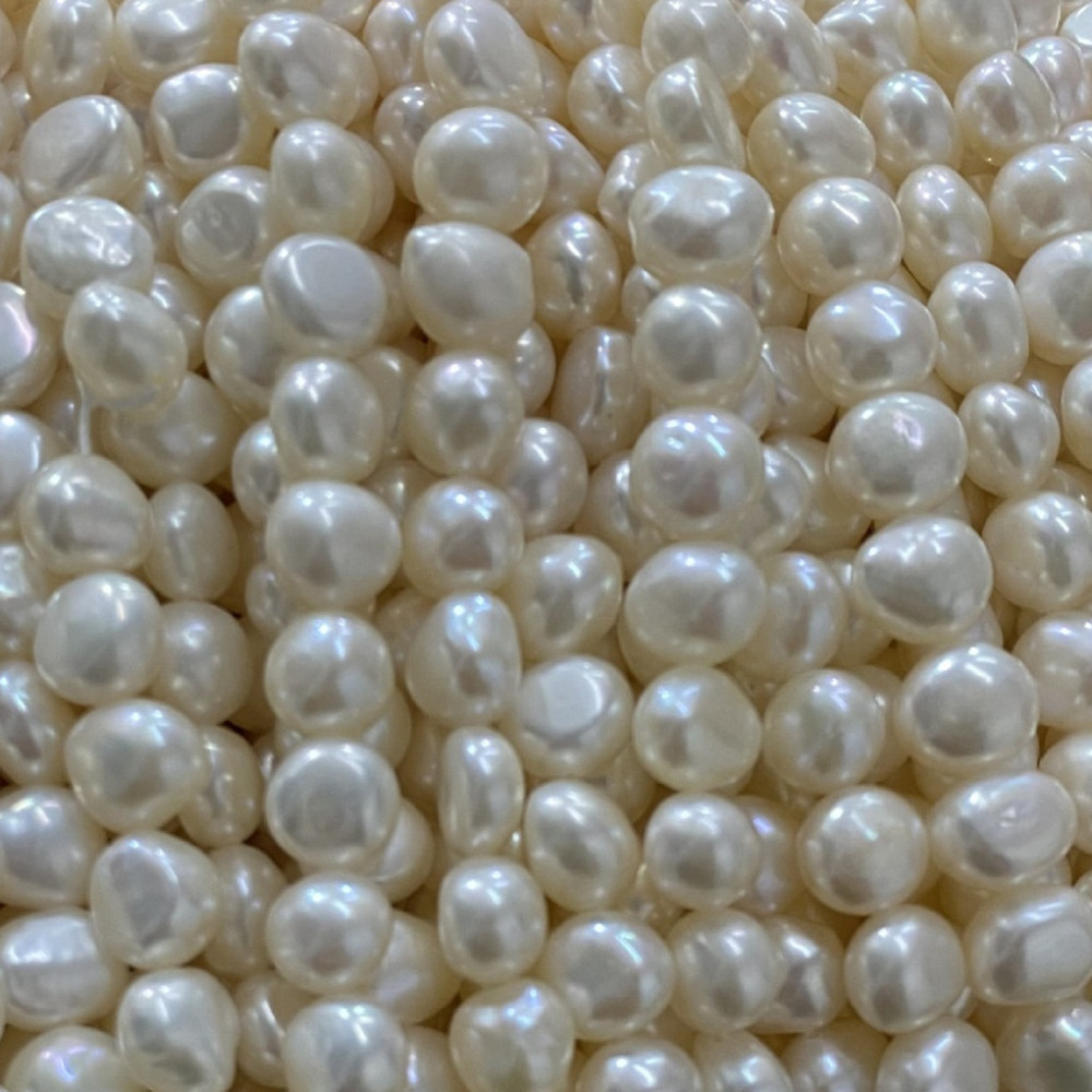 8-9mm natural freshwater pearls, double-sided glossy with very few flaws, DIY accessories.