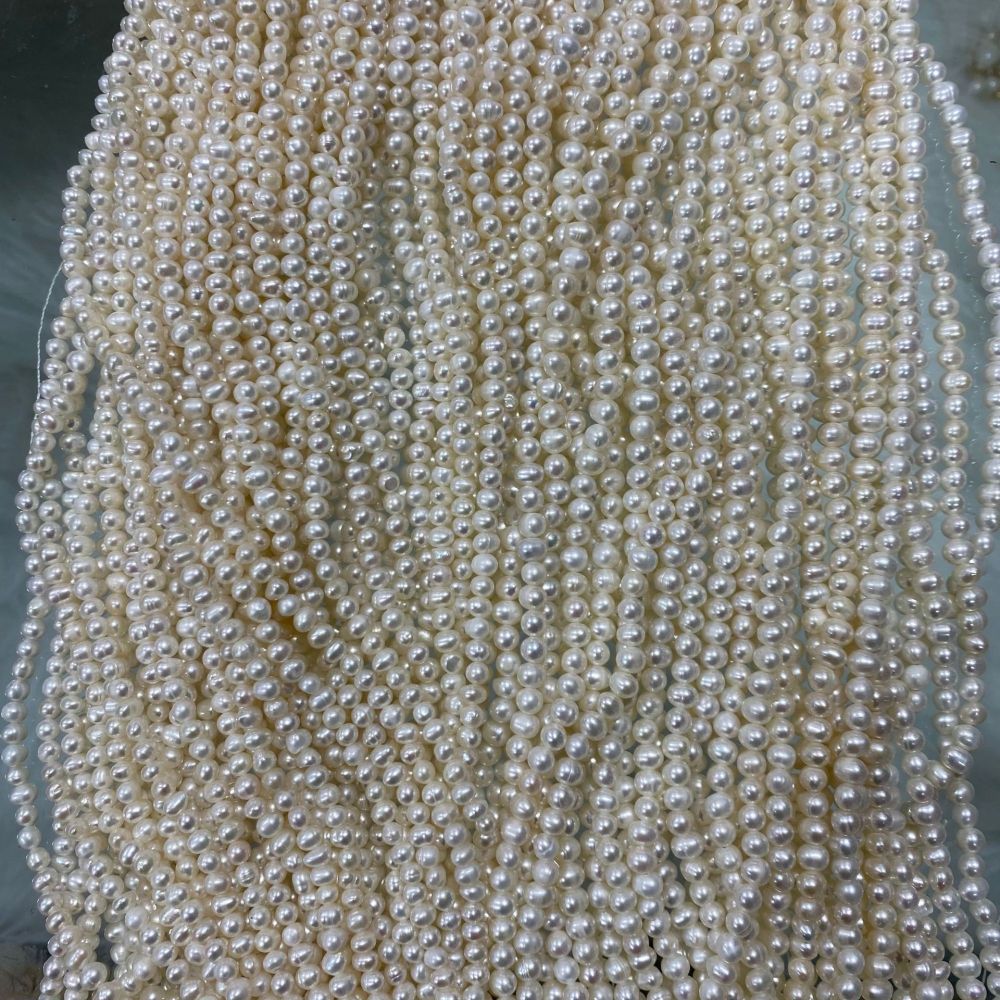 4-5mm Natural Freshwater Pearls (Potato Beads, Minimal Texture) DIY Accessories