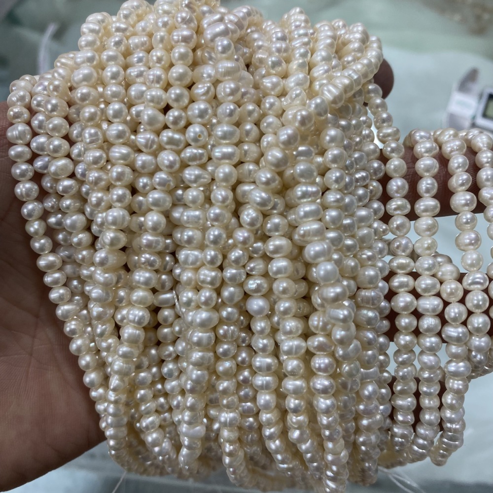 4-5mm Natural Freshwater Pearls (Potato Beads, Minimal Texture) DIY Accessories