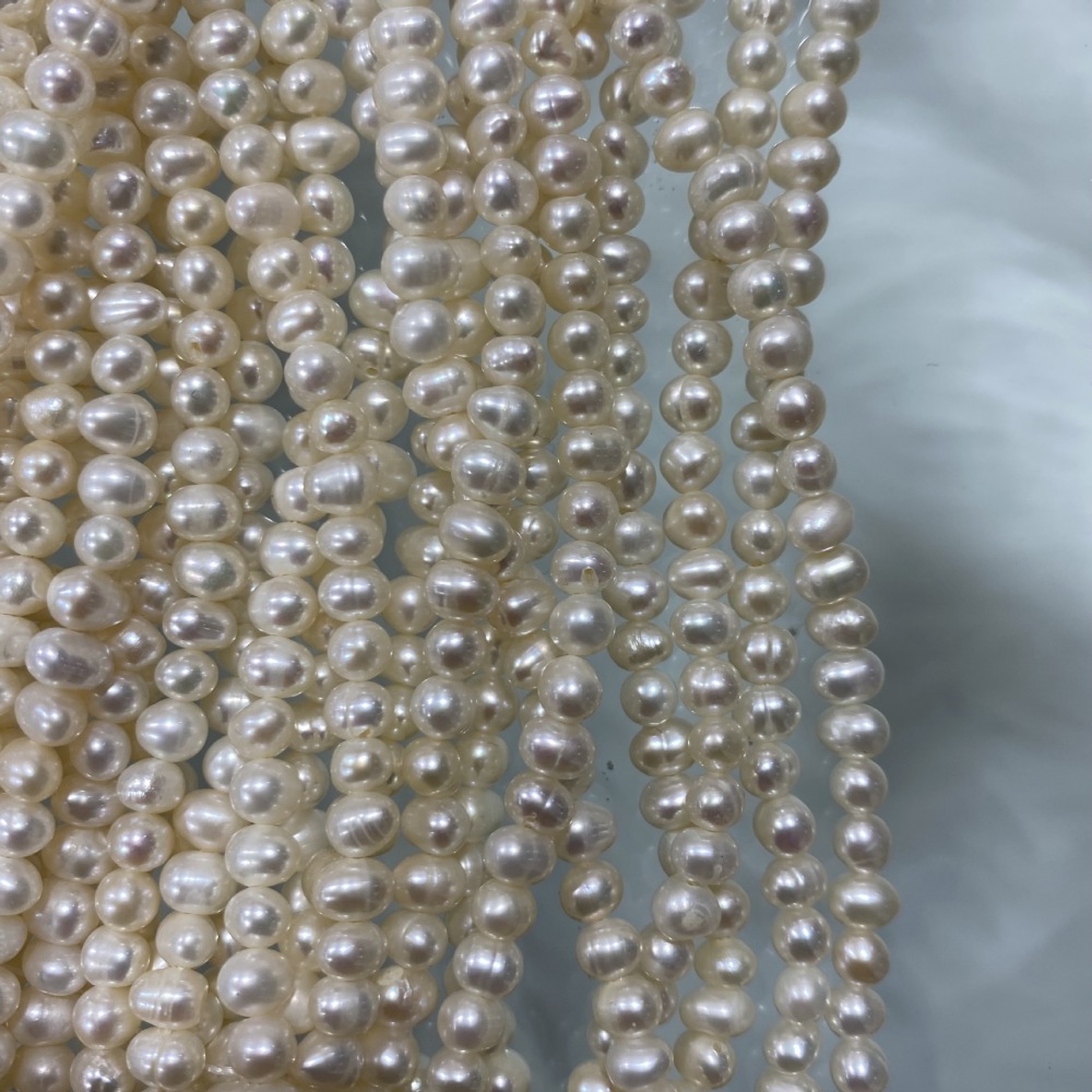 4-5mm Natural Freshwater Pearls (Potato Beads, Minimal Texture) DIY Accessories