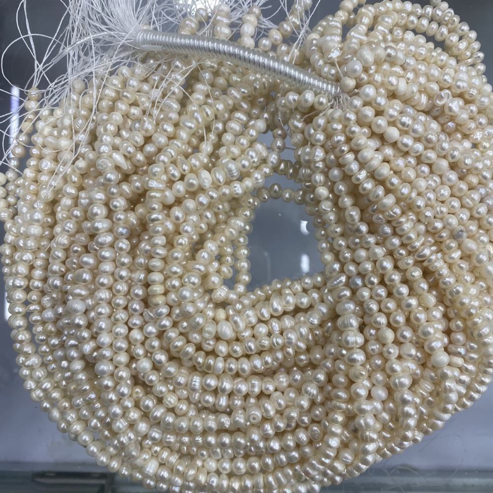 5-6mm Natural Freshwater Pearl Threaded DIY Accessories