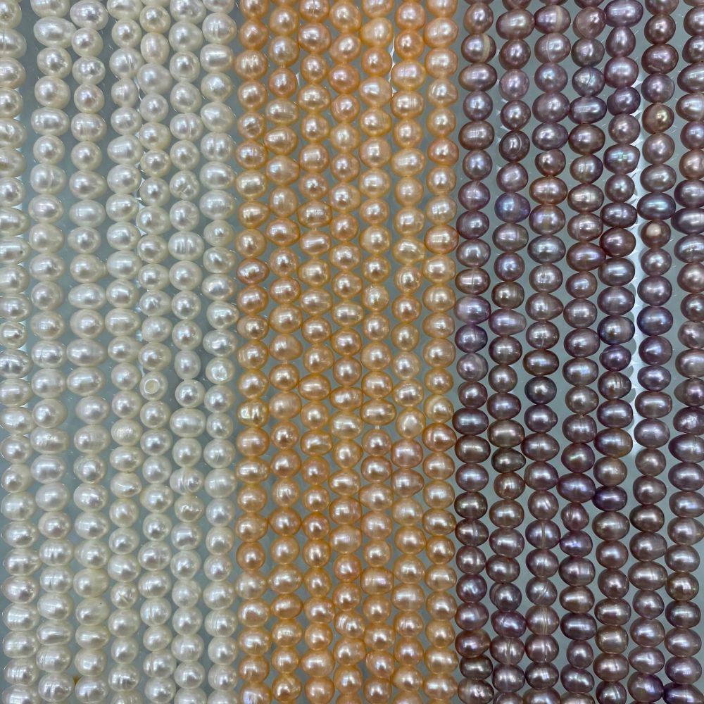 4-5mm Natural Freshwater Pearls, Smooth Surface, Few Textures, High Luster, DIY Accessories