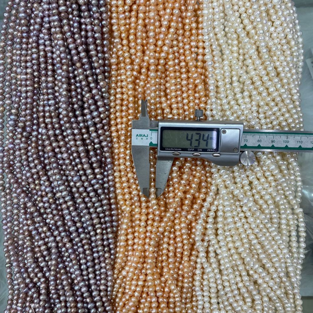 4-5mm Natural Freshwater Pearls, Smooth Surface, Few Textures, High Luster, DIY Accessories