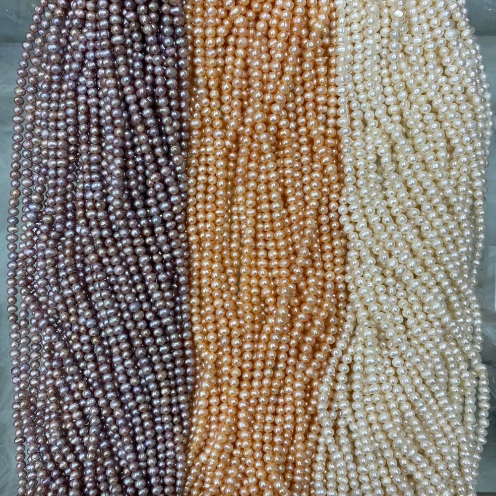 4-5mm Natural Freshwater Pearls, Smooth Surface, Few Textures, High Luster, DIY Accessories