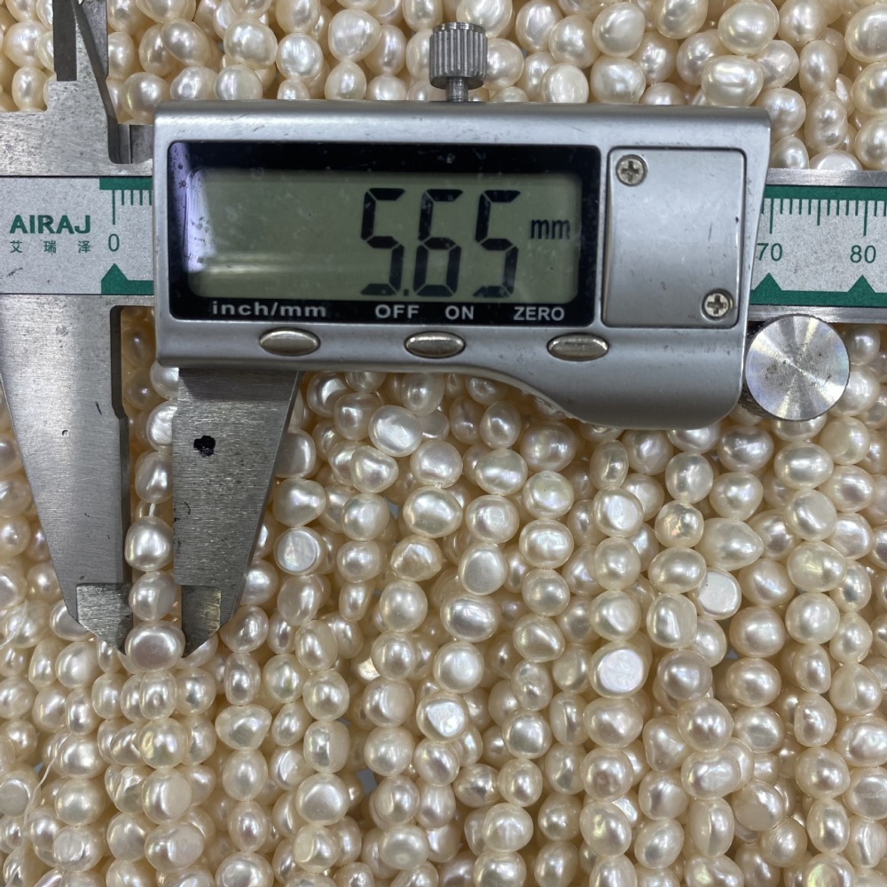 5-8mm Baroque Natural Freshwater Pearls, High Luster, Bright White with Few Flaws, DIY Accessories