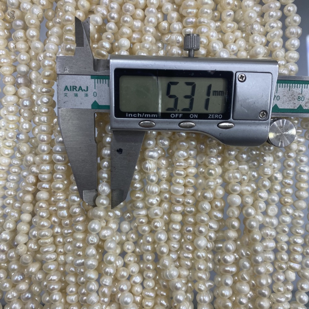 5-6mm Natural Freshwater Pearl Threaded DIY Accessories