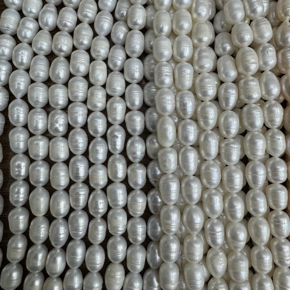 8-11mm Natural Freshwater Pearls, High Luster, Slight Texture, DIY Accessories