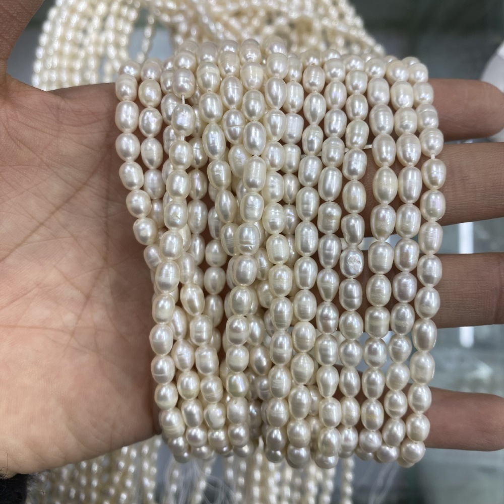 4.5-5mm Natural Freshwater Pearls, Slight Texture, Strong Luster, DIY Accessories